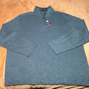 Van Heusen Men's Pullover Sweater Zip Up Grey NWT
